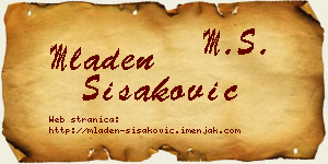 Mladen Šišaković vizit kartica